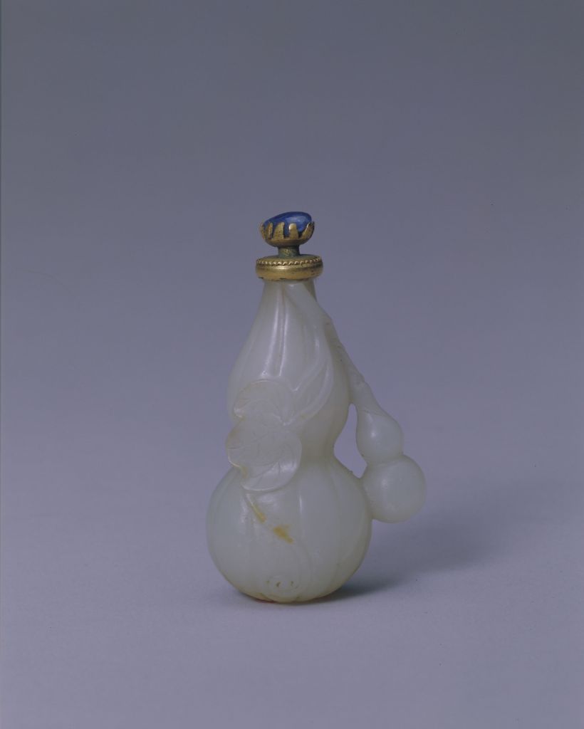 图片[1]-White jade gourd type smoking pot-China Archive